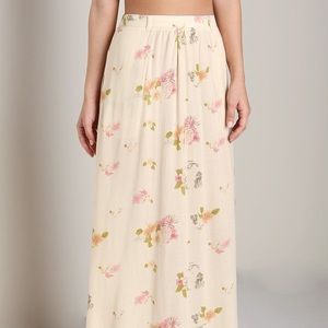 Feather Rose Maxi Skirt